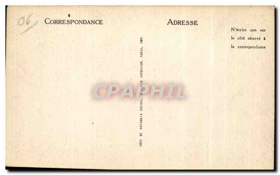 CPA Grasse Panorama vu du Boulevard du Baron de Rotschild — Rückseite