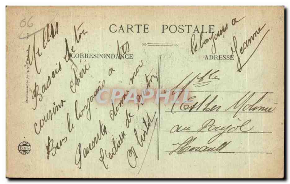 CPA Grasse Vue generale prise du cote Ouest — Rückseite
