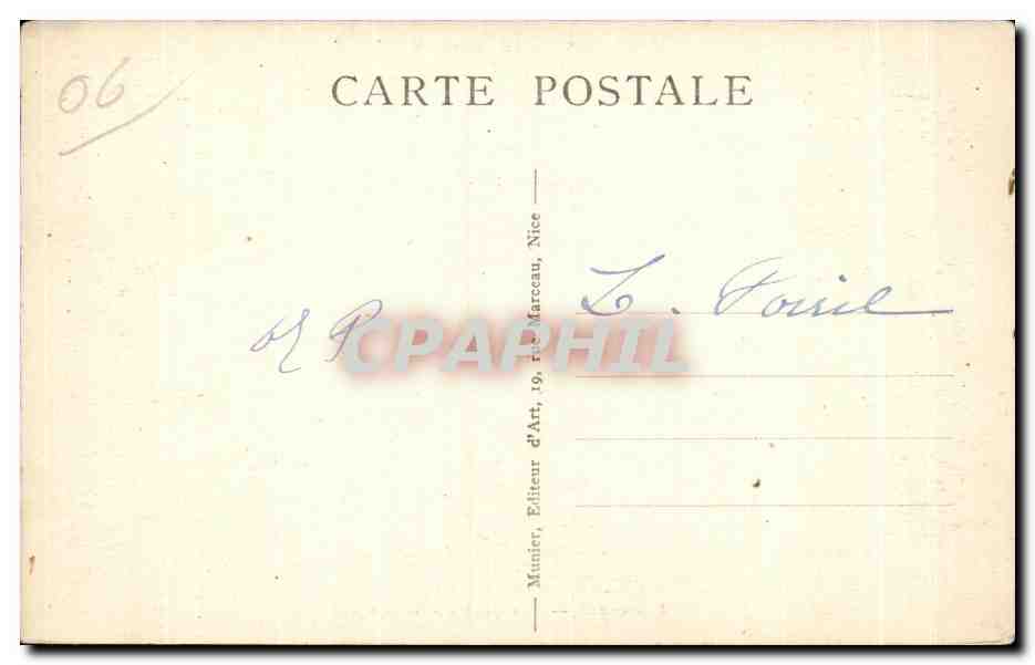 CPA La Cote D Azur Grasse Vue generale — Rückseite
