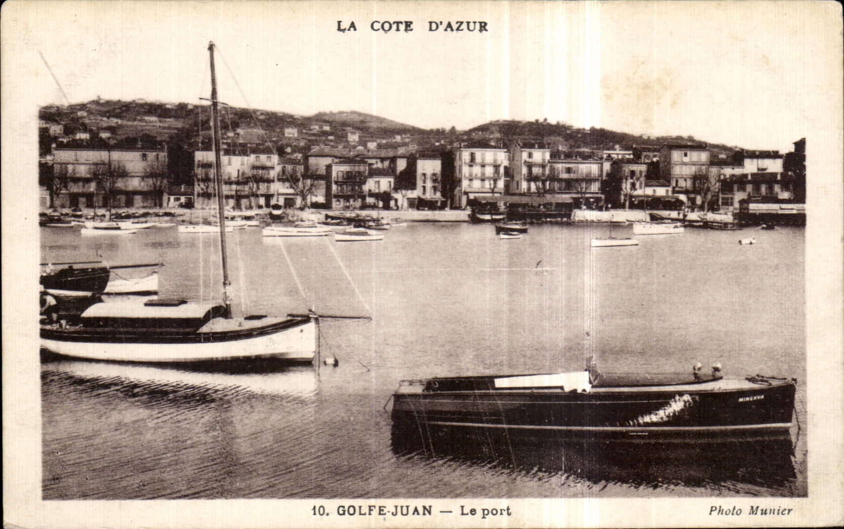 CPA La Cote D Azur Golfe Juan Le Port Bateaux