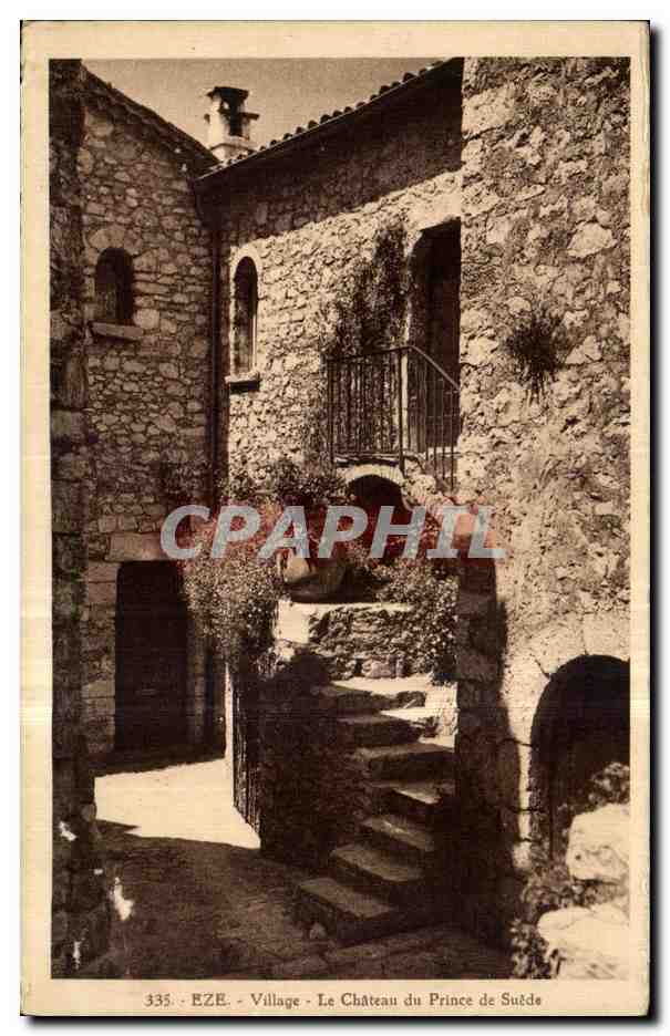 CPA Eze Village Le Chateau du Prince de Suede Sweden Svenska