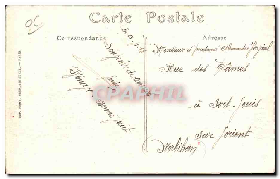 CPA Canees La Promenade de la Croisette et le Mont Chevalier — Rückseite