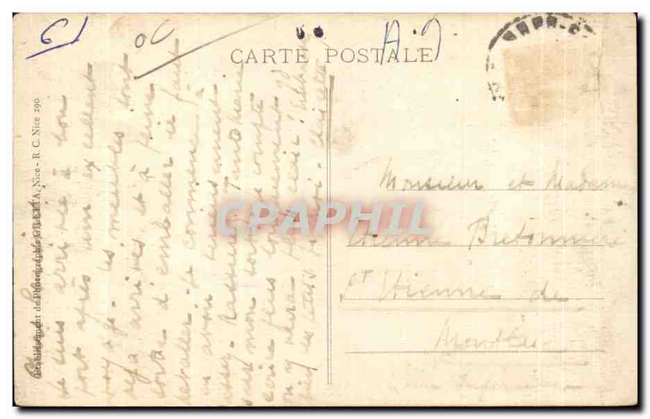 CPA Canees Vue generale et Montagnes de I Esterel — Rückseite