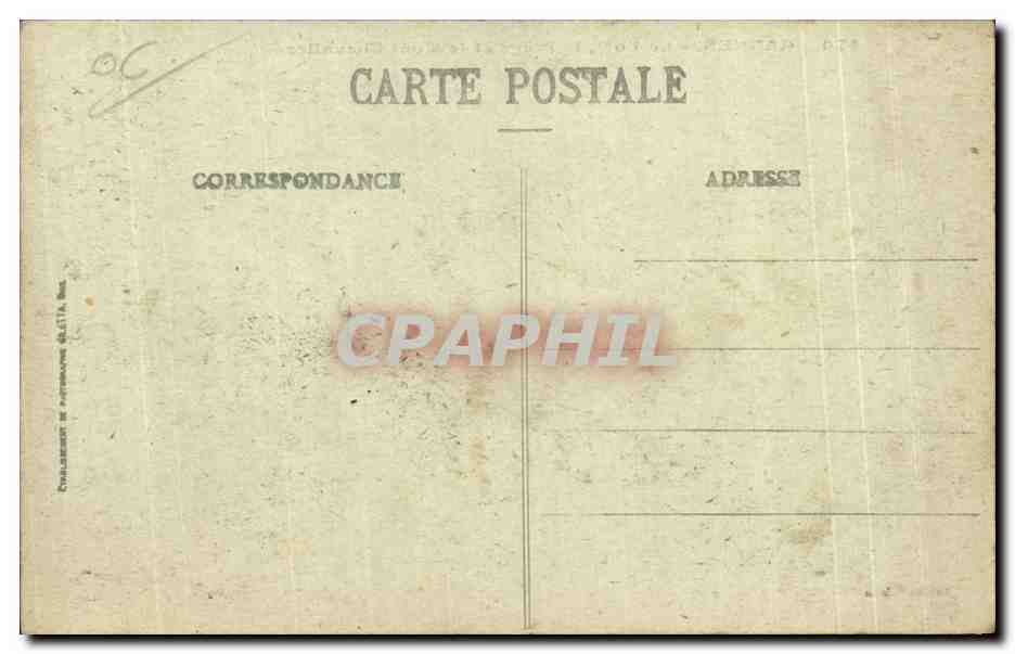 CPA Cannes Le Port la Plage et le Mont Chevalier Bateaux — Verso