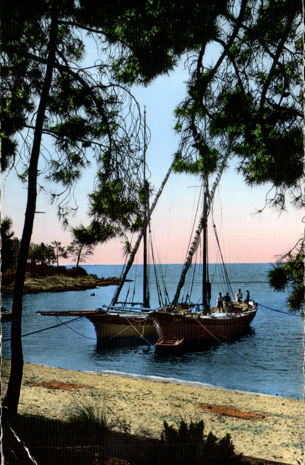 CPA La Mediterranee Tartanes au repos Bateaux