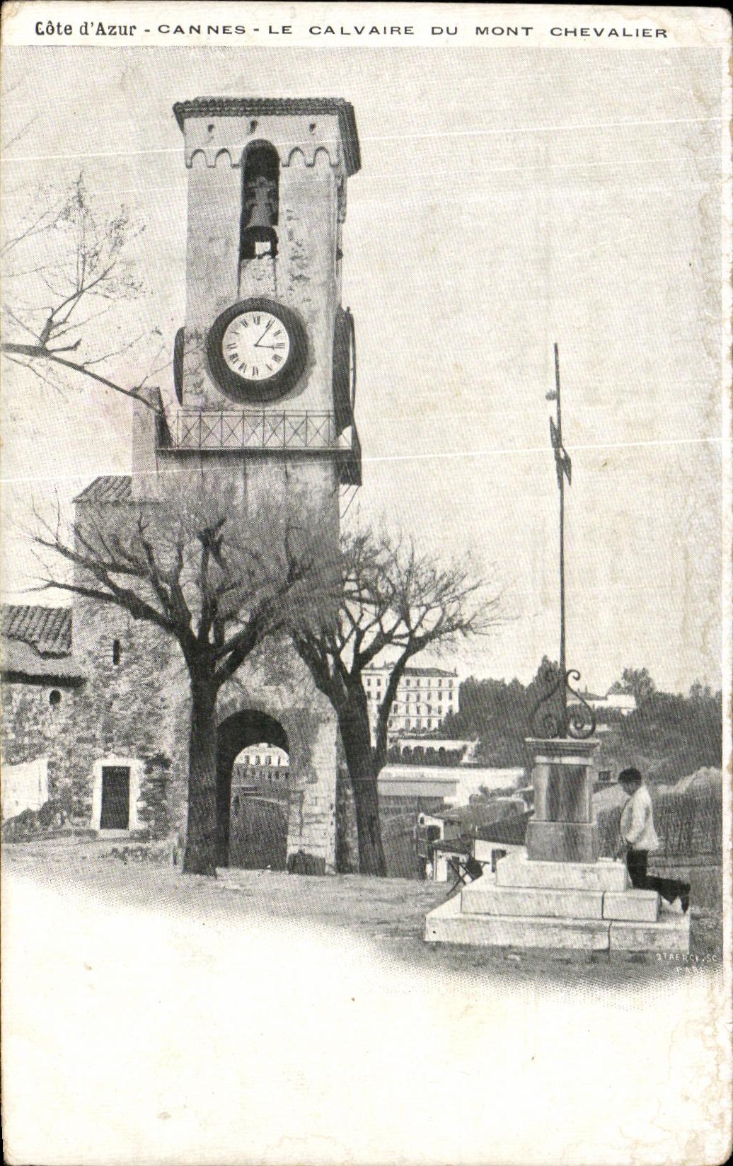 CPA Cote d Azur Cannes Le Calvaire Du Mont Chevalier