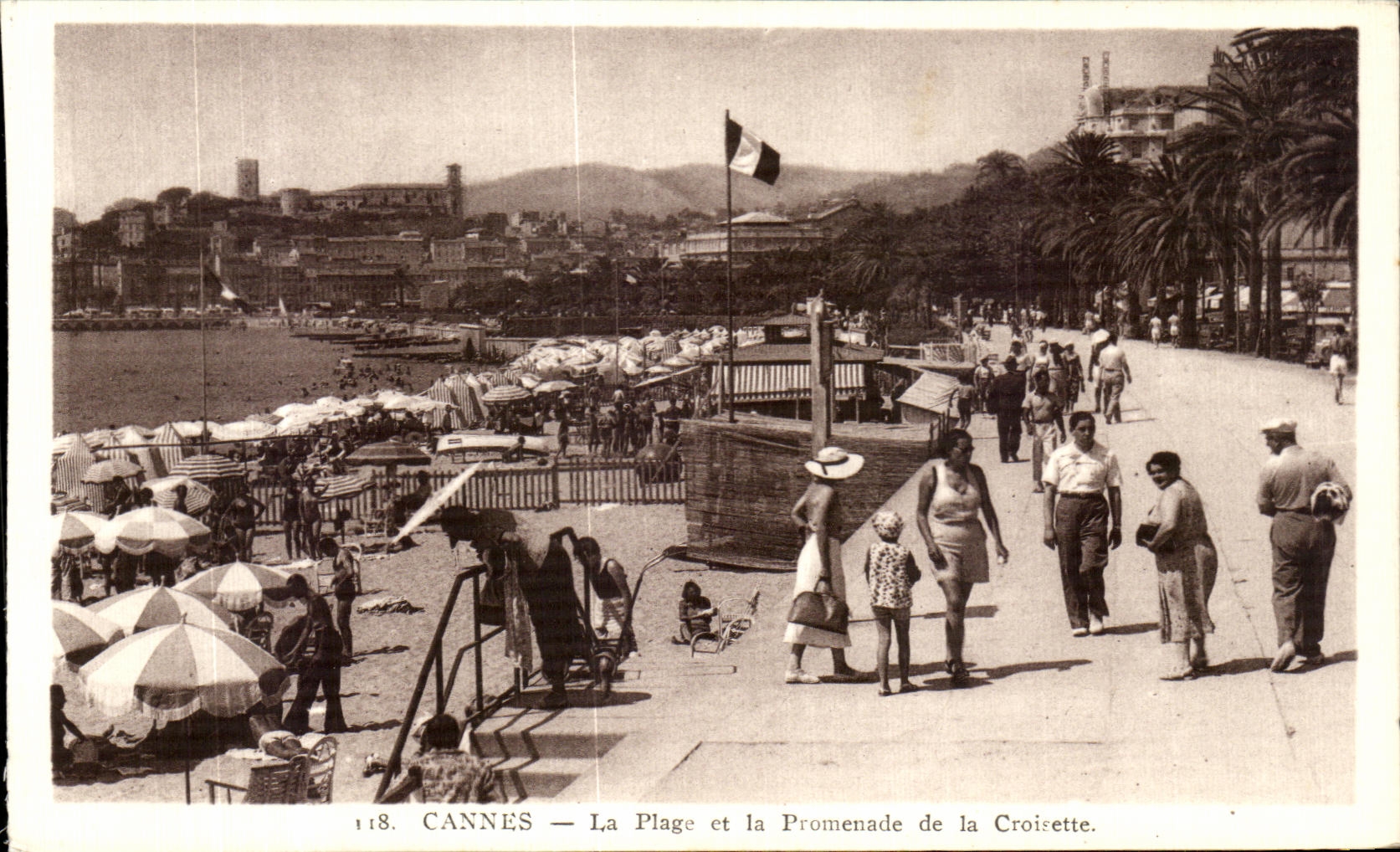 CPA Cannes La Plage et la Promenade de la Croisette