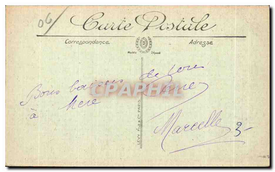 CPA Cannes La Route de la Californie — Rückseite