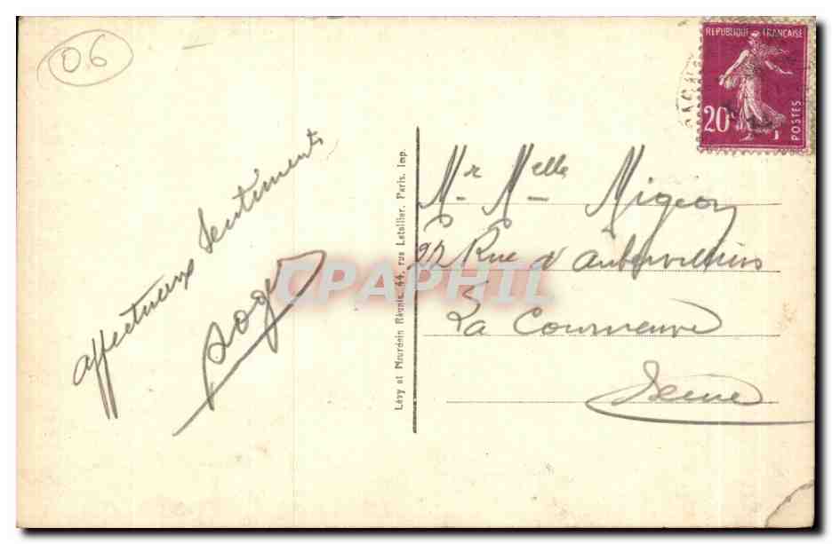 CPA Cannes Le Bassin du Nouveau Jardin — Rückseite