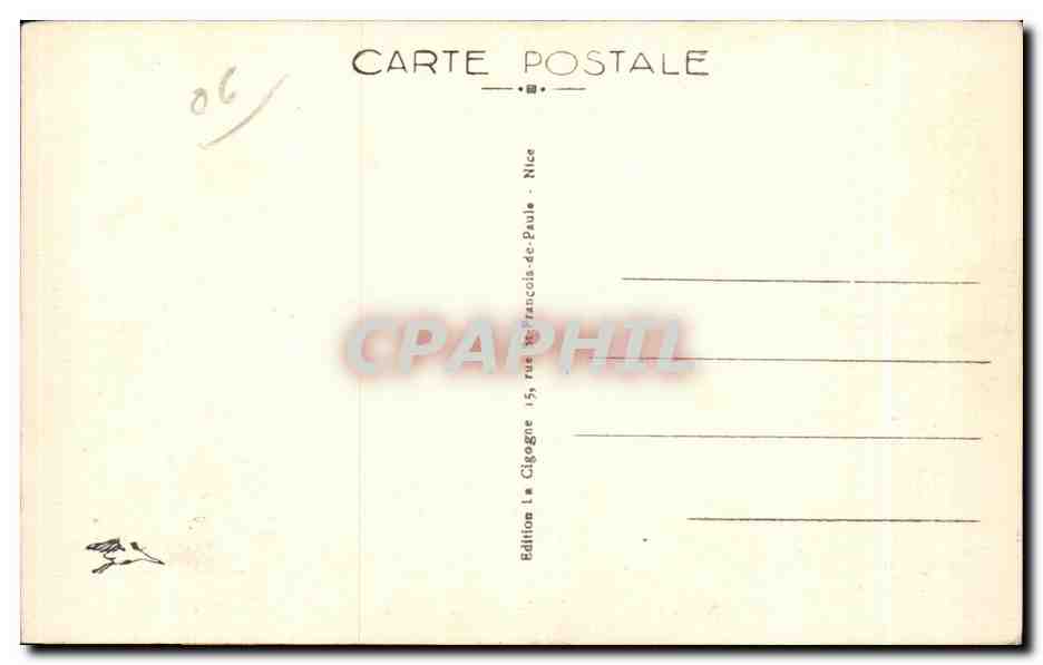 CPA Cannes Le Port et le Mont Chevaliver — Rückseite