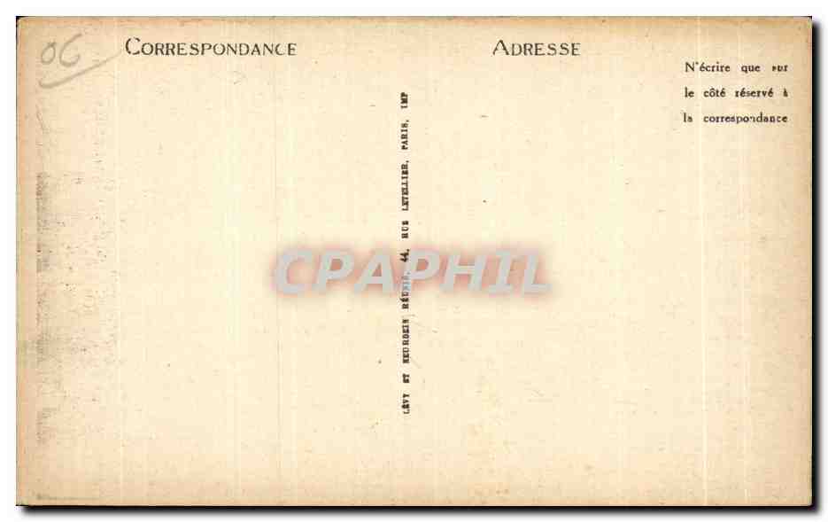 CPA Cannes Le Port et le Mont Chevaliver — Rückseite