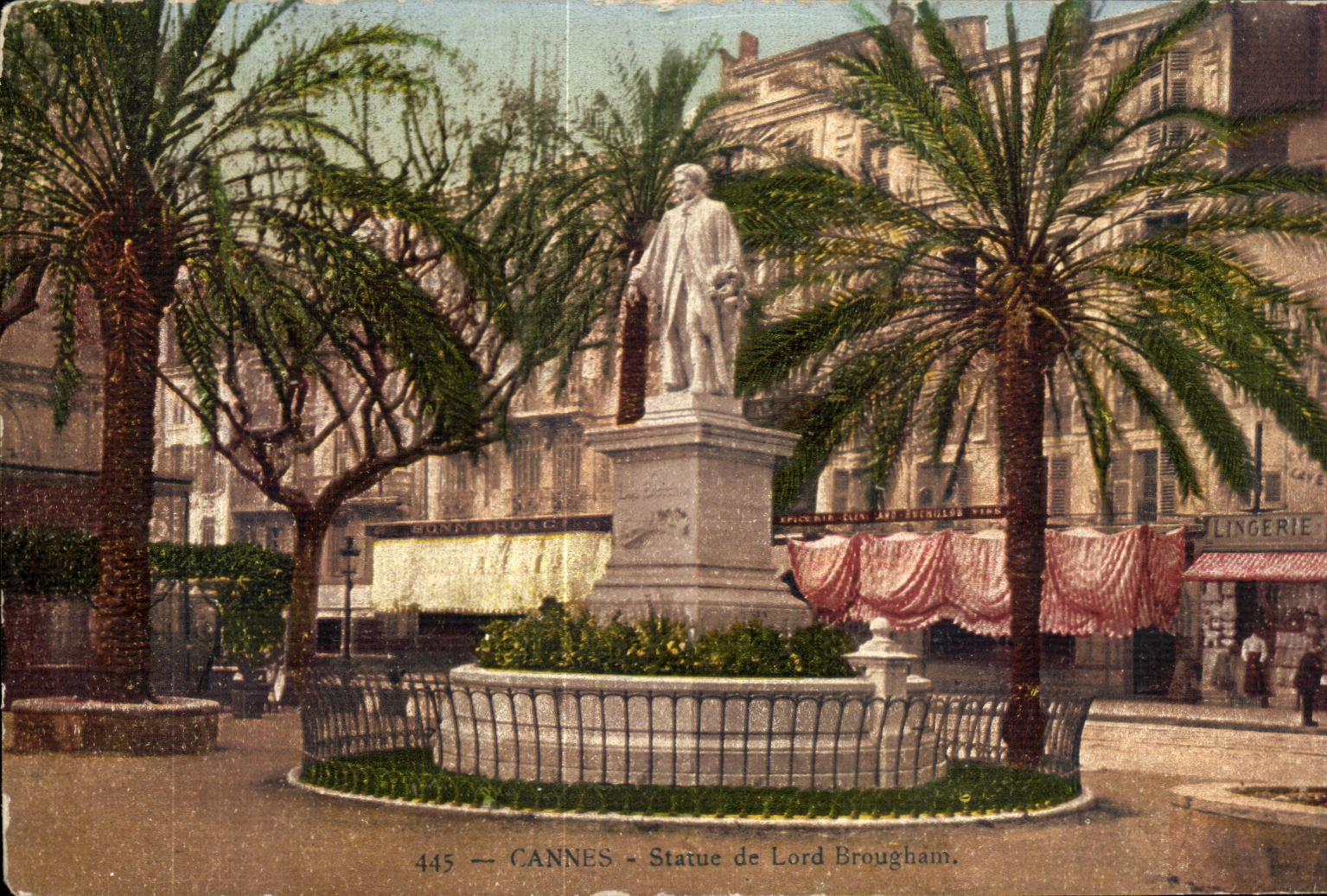 CPA Cannes Statue de Lord Broughan