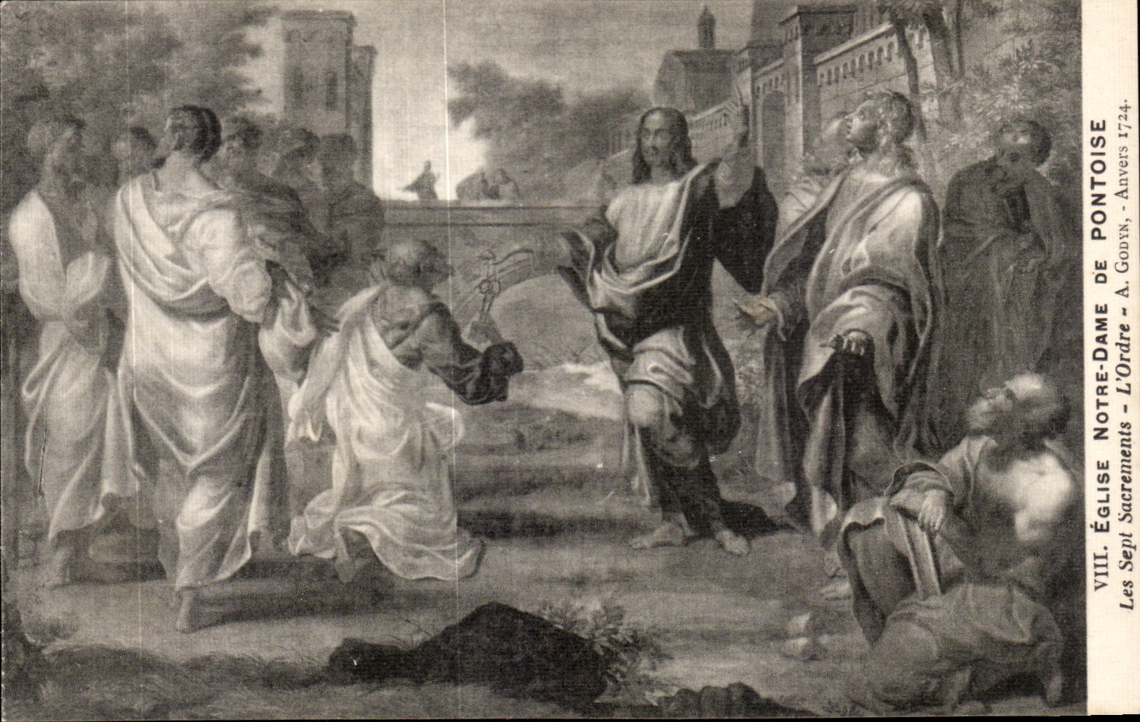 CPA Eglise Notre Dame De Pontoise Les Sept Sacrement L Ordre 