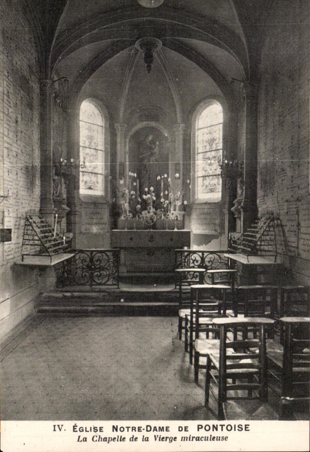 CPA Eglise Notre Dame De Pontoise La Chapelle de la Vierge miraculeuse