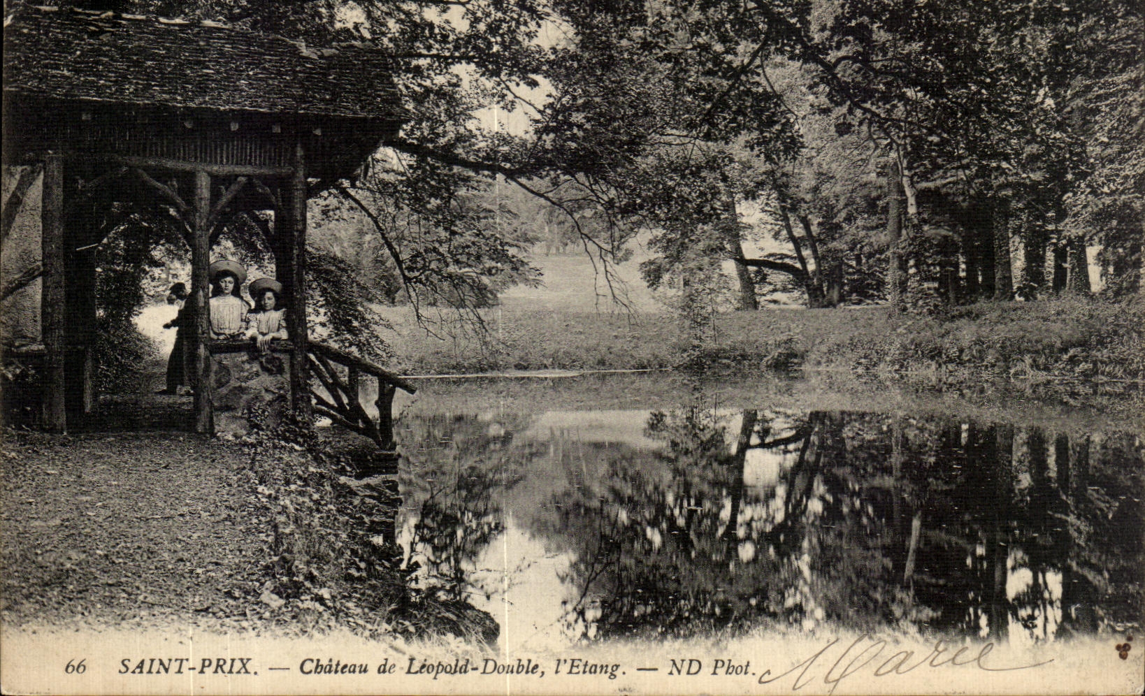 CPA Saint Prix Chateau de Leopold Double L Etang