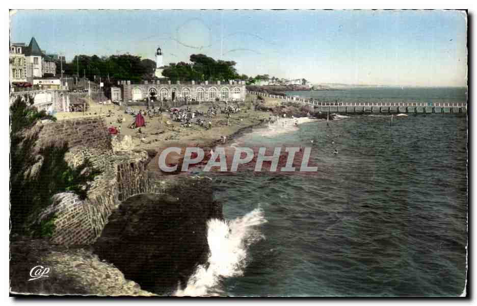 CPA Cote de Jade Pornic La Plage de Noeveillard avec la Jetee
