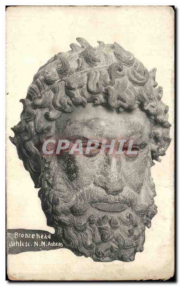 CPA Grece Bronze head Athlete Athens Athenes