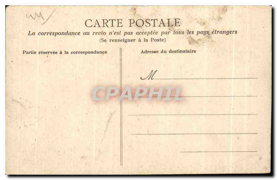 CPA Pornic Rochers de la cote de Gourmalon — Rückseite