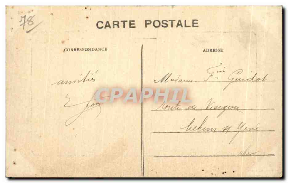 CPA Houdan Vieux donjon ayant fait parrie du Chateau — Back