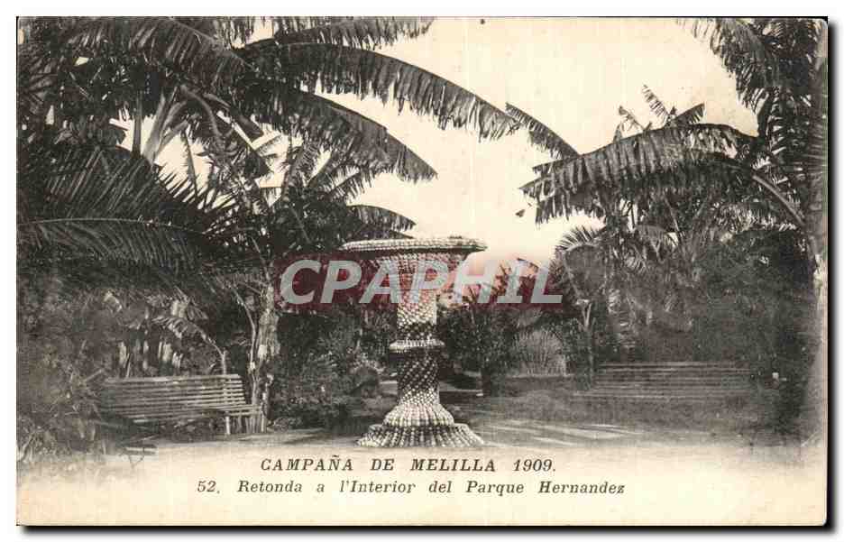 CPA maroc Campana De Melilla Retonda a I Interieur del Parque Hernander 