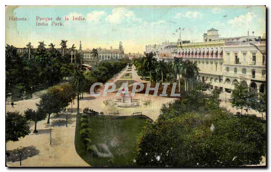 CPA Habana Parque de la India Park Cuba 