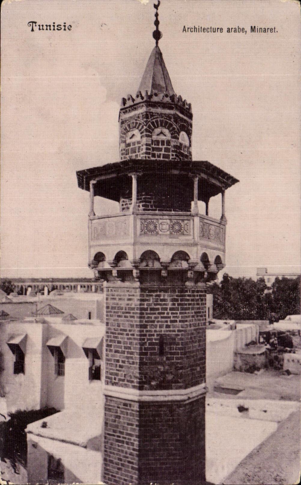 CPA Tunisie Architecture arabe Minaret
