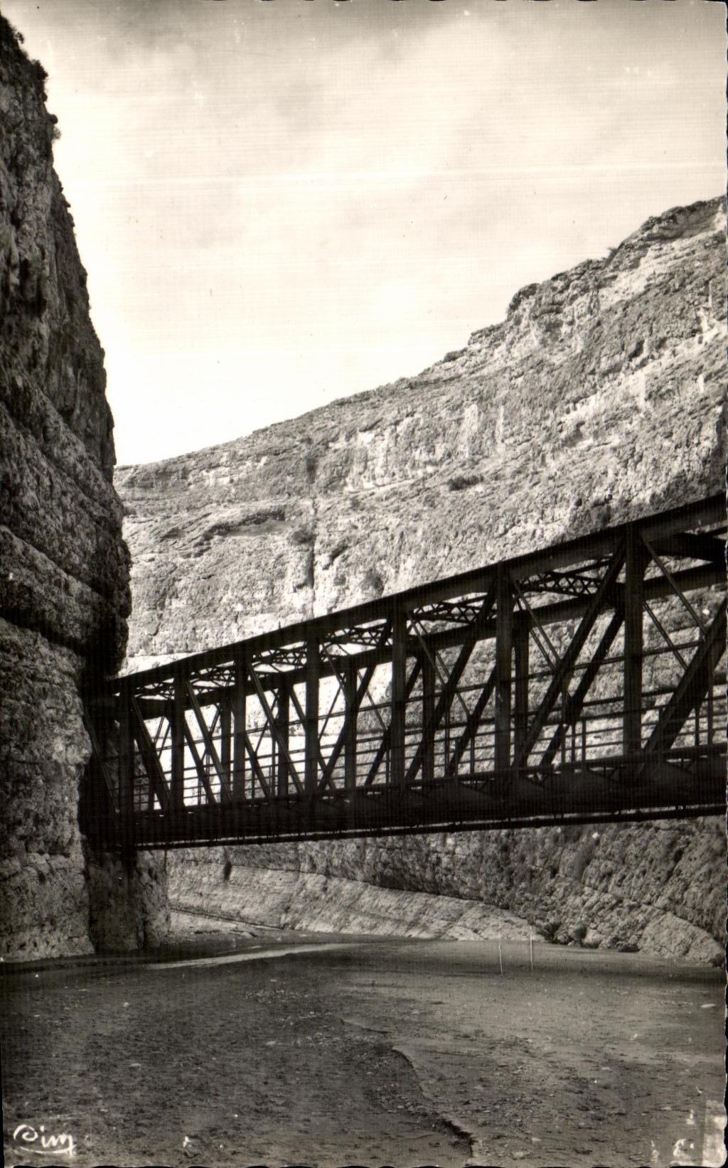 CPA Metlaoui Tunisie Gorges de Seldja Pont metallique
