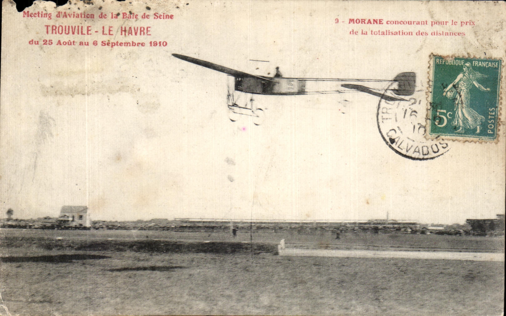 CPA Meeting d Avlatien de la Baie de Seine Trouville Le Havr du 25 Aout au 6 September 1910 Aviation 