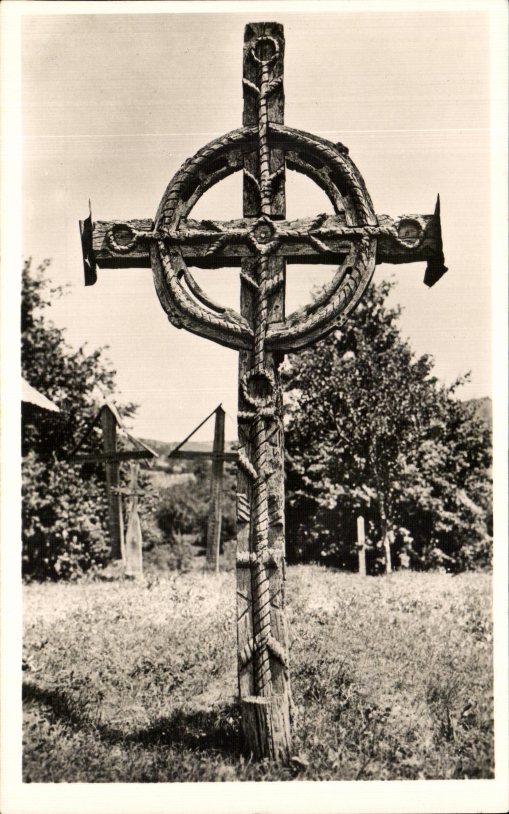 CPA Romania Croix votive Maramures roumanie