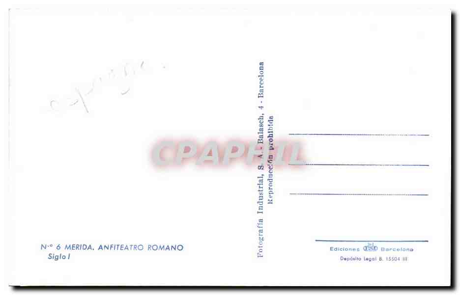 CPA Merida Anfiteatro Romano  — Back