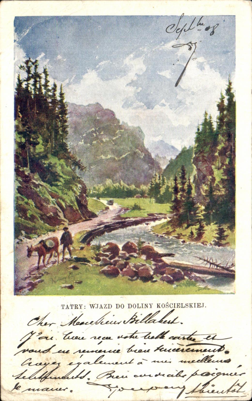 Tatry : Wjazd do Doliny Kościelskiej — éditeur non visible, n° de série non visible