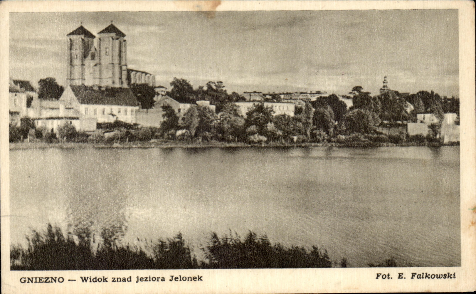 CPA Gniezno Widok znad jeziora Jelonek Poland pologne polska