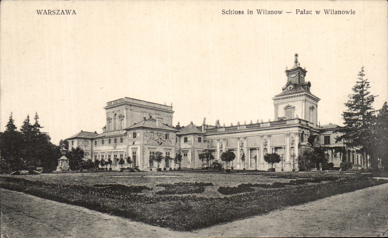 CPA Warszawa Schloss in Wilanow Palac w Wilanowie Poland pologne polska