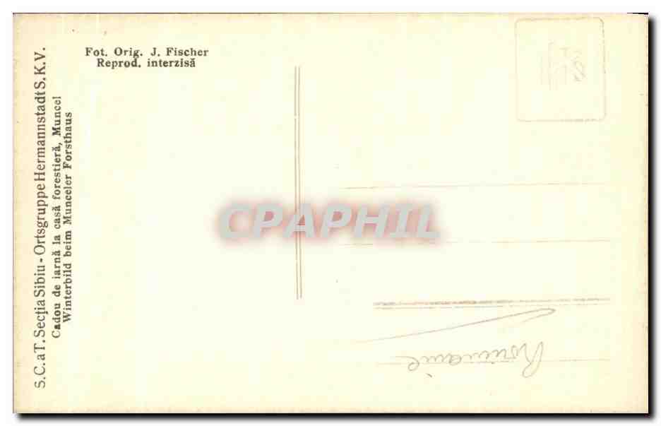 CPA Roumanie Rumania  — Verso