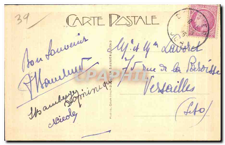 Baume-les-Messieurs (Jura) — Source de la Seille et Cascade des Tufs — CITA n°32 — Verso
