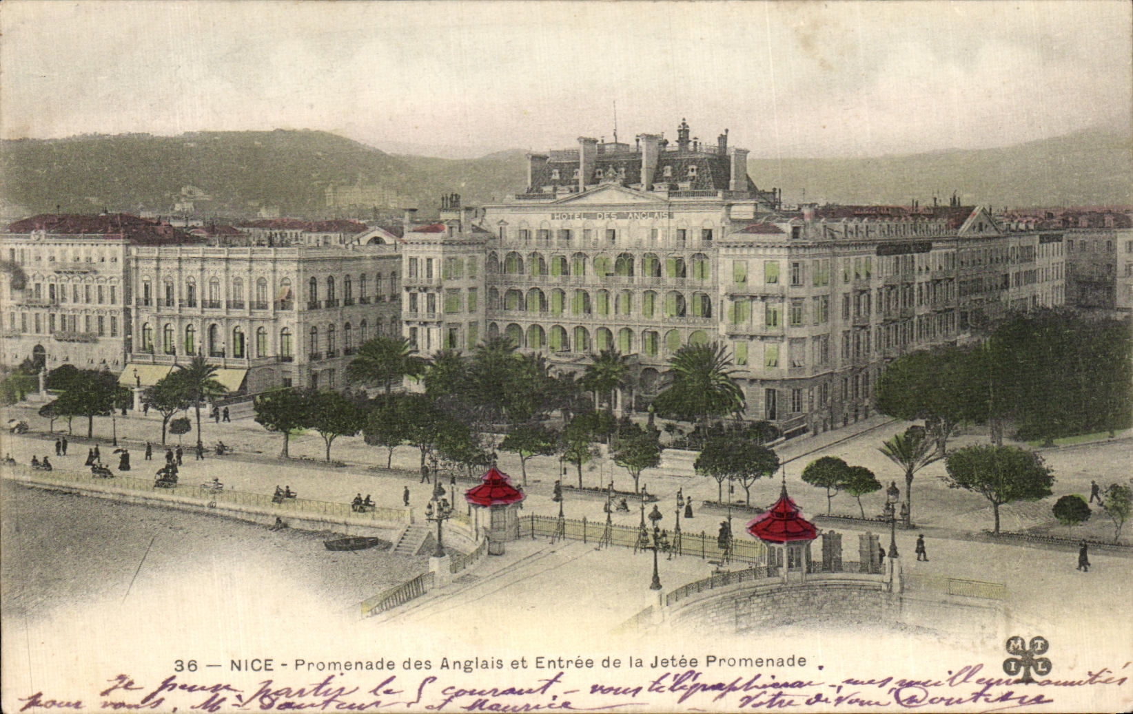 CPA Nice Promenade des anglais et Entree de la Jetee Promenade
