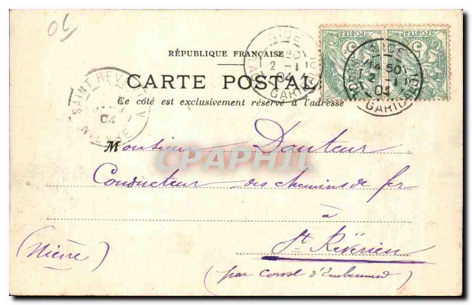 CPA Nice Promenade des anglais et Entree de la Jetee Promenade — Rückseite