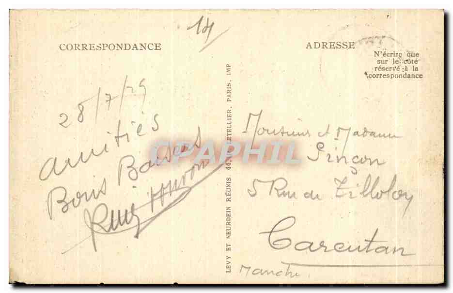 Lisieux — La Rue aux Fèvres. Les Vieux Manoirs — LL — Rückseite