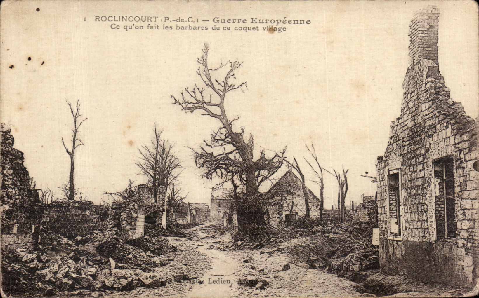 CPA Roclincourt Guerre Europeenne Militaria