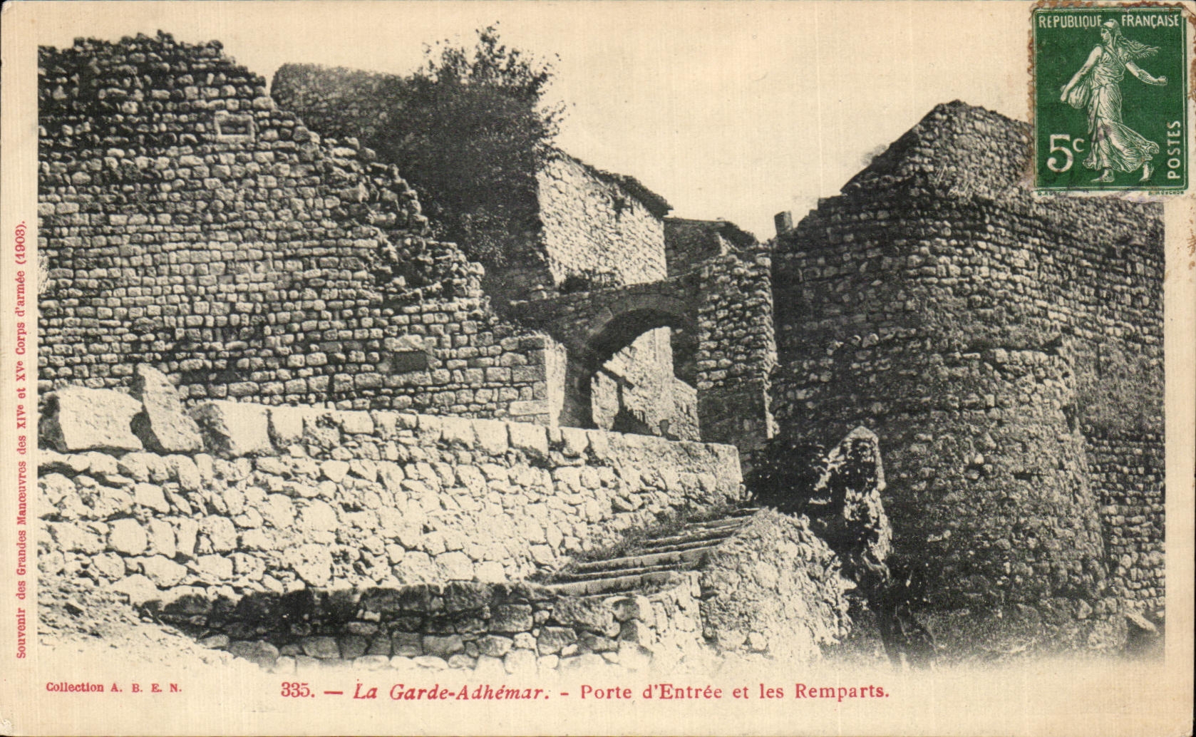 La Garde-Adhémar — Porte d'Entrée et les Remparts — Collection A. B. E. N. n°335