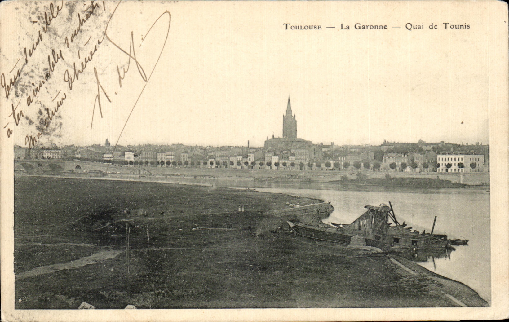 CPA Toulouse La Garonne Quai de Tounis