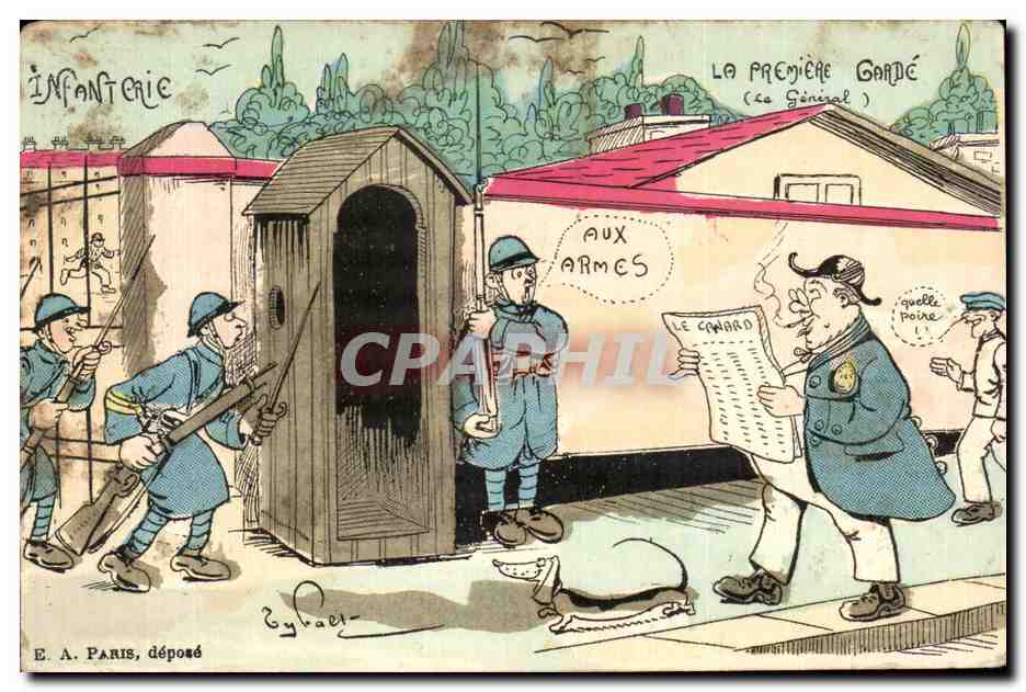 Infanterie — La Première Garde (Le Général) — E. A. Paris, déposé