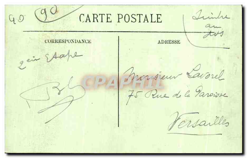 CPA Belfort le Lion mesure 22 inetres de long et 11 metres de haut — Verso