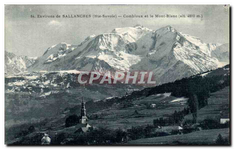 Environ de SALLANCHES (Hte-Savoie) — Combloux et le Mont-Blanc (alt. 4810 m.)