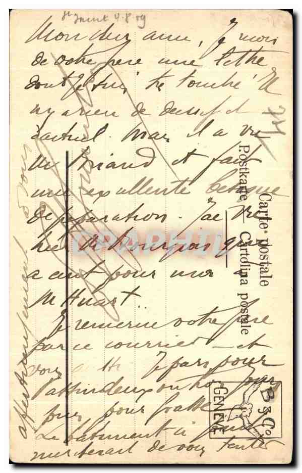 Thonon — Hôtel du Parc — éditeur inconnu, n° 5196 — Rückseite