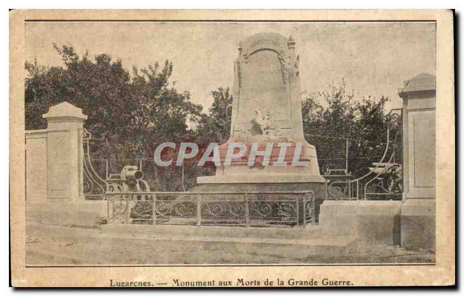 CPA Luzarenes Monument aux Morts de la Grande Guerre