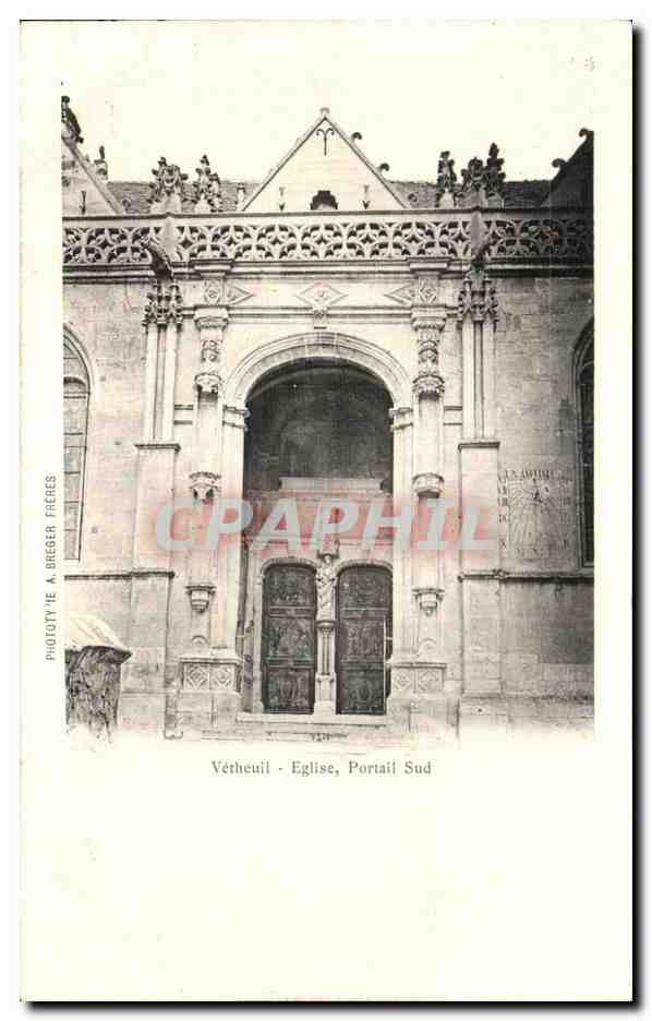 CPA Vetheuil Eglise Portail Sud