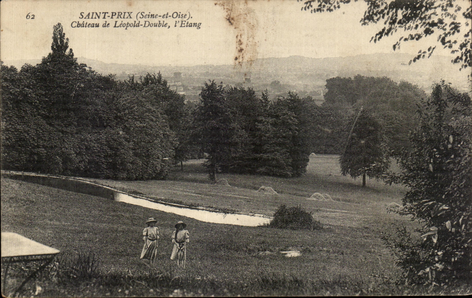 CPA Saint Prix Chateau de Leopold Double I Etang