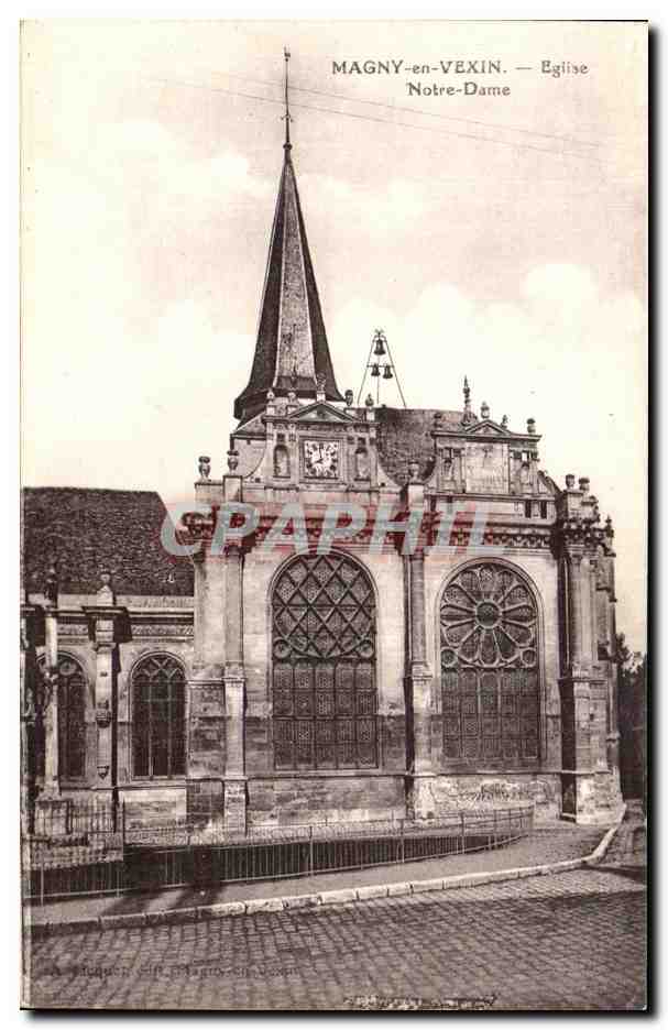 CPA Magny en Vexin Eglise Notre Dame