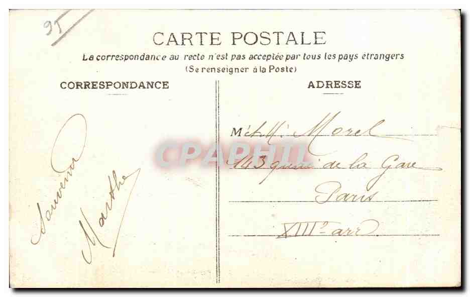 CPA Chateau de Royaumont Pres Asnieres sur Oise — Rückseite